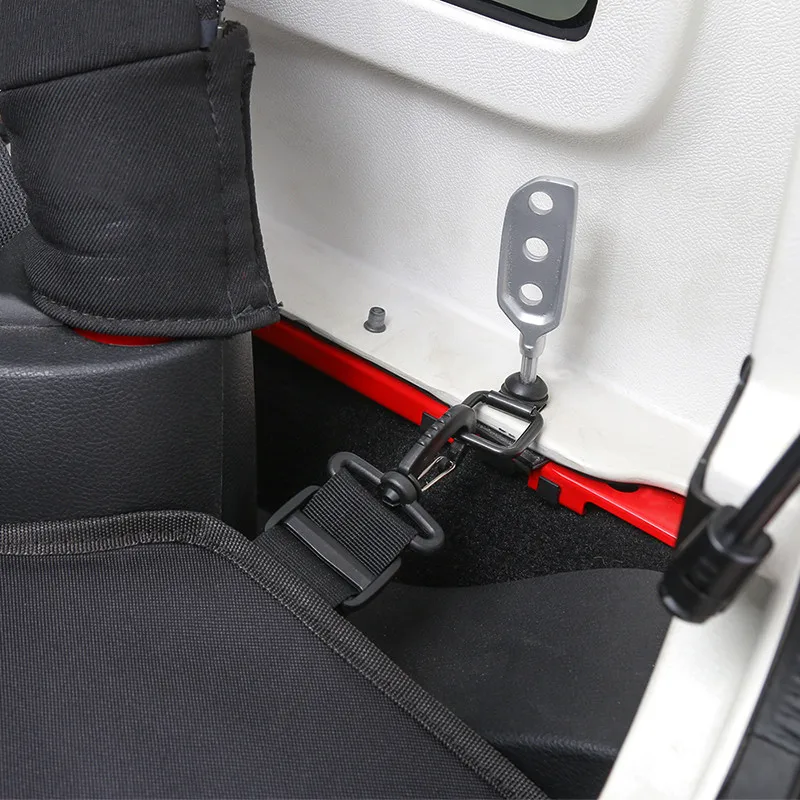 Sansour Car Interior Trunk Cover Luggage Carrier Curtain With Screw Nut Pull Buckle Tool Decoration for Jeep Wrangler JK 2007 Up