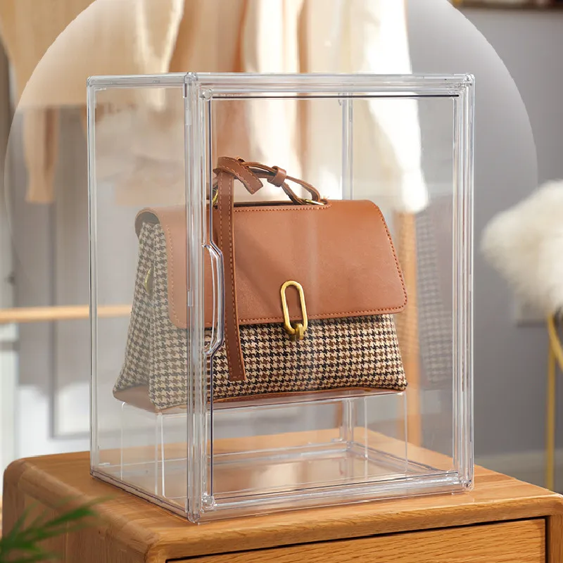 Pack Clear Plastic Handbag Storage Organizer for Closet, Acrylic Display  Case 3