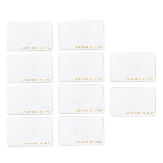 5/10 pcs Read Only 125Khz EM Tag EM4100 Iot RFID Card Keyfob for Access Control Attendance System Fixed Card Number Unchangeable 3
