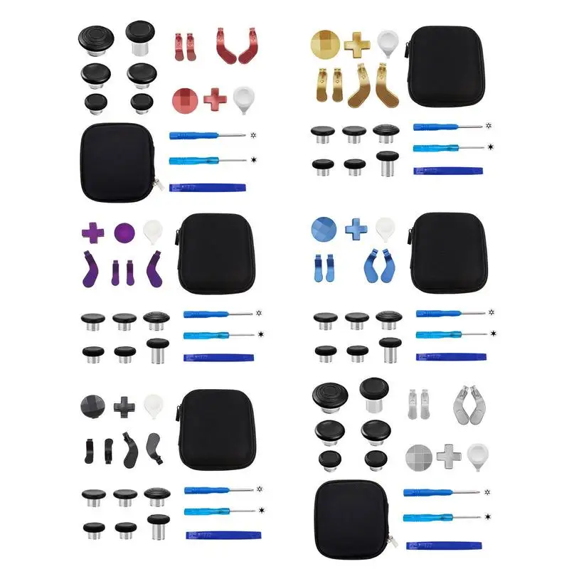 Thumbsticks In Metallo Grip Joystick Analog Stick Base Holder Button Set Forxbox One Elite Series 2 Elite 2 Controller Repair