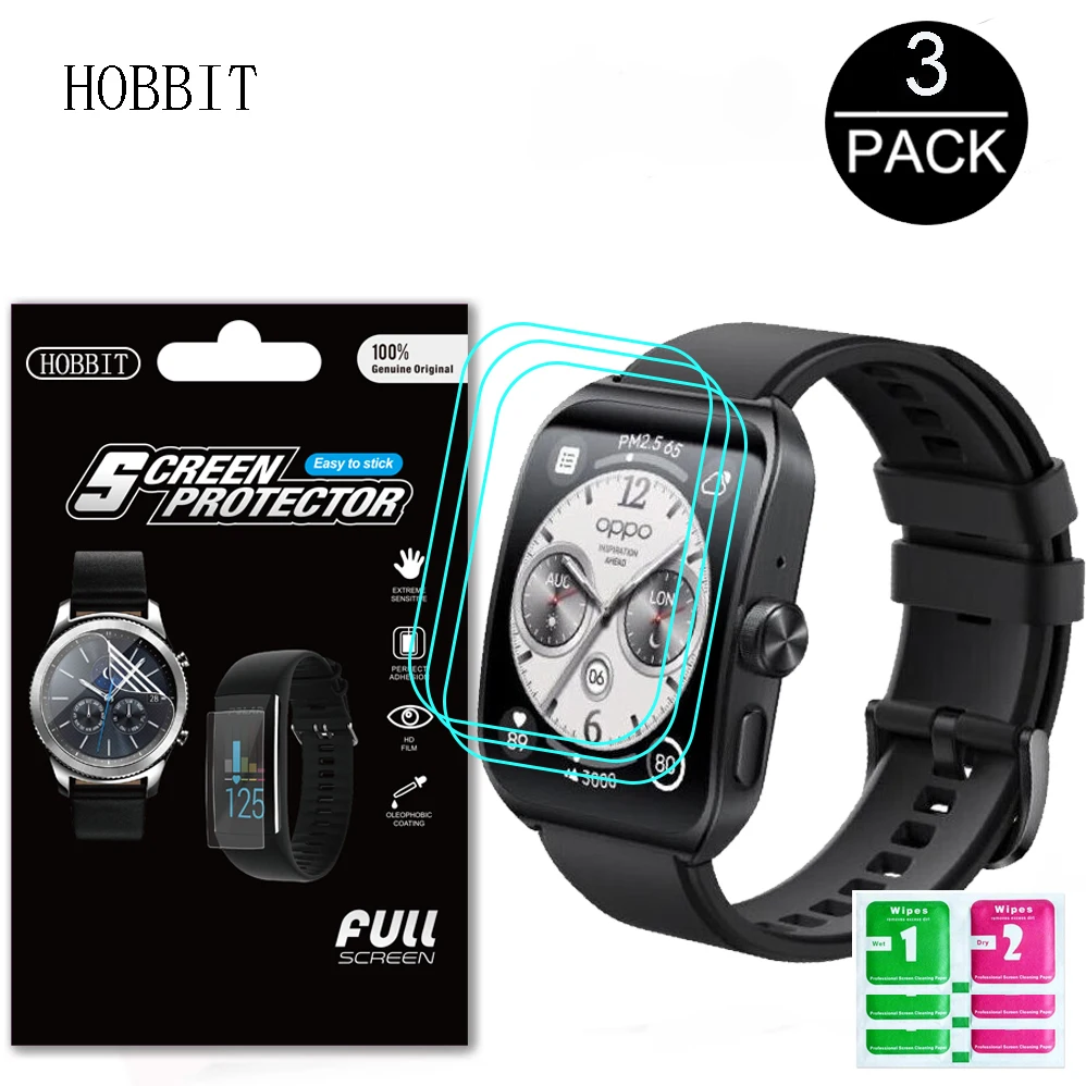 

3 шт., прозрачная Гидрогелевая пленка из ТПУ для часов OPPO Watch 4 Pro, защита экрана с полным покрытием, аксессуары для часов 4