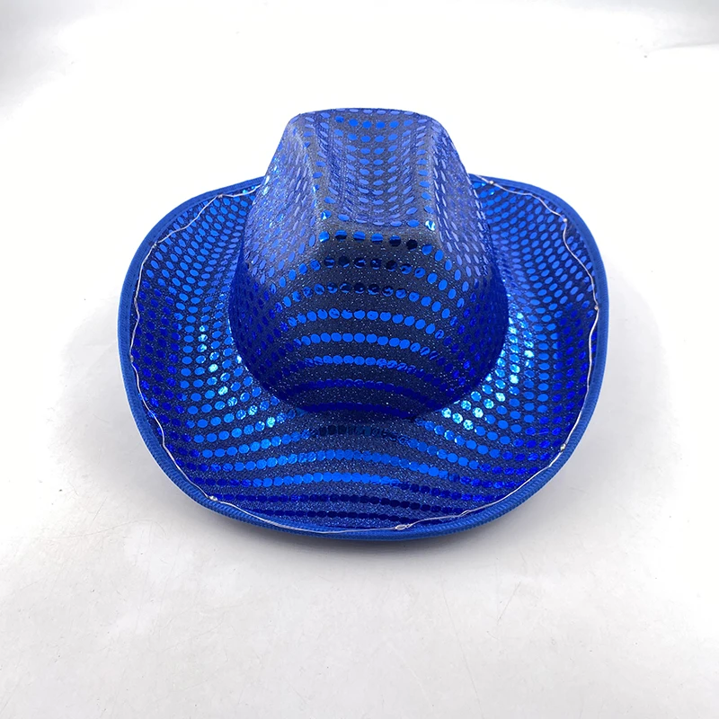 LED 카우걸 모자 라이트 업 재즈 캡, 무대 쇼 코스튬 장식, 휴일 조명 용품, 형광 파티 소품, 신상