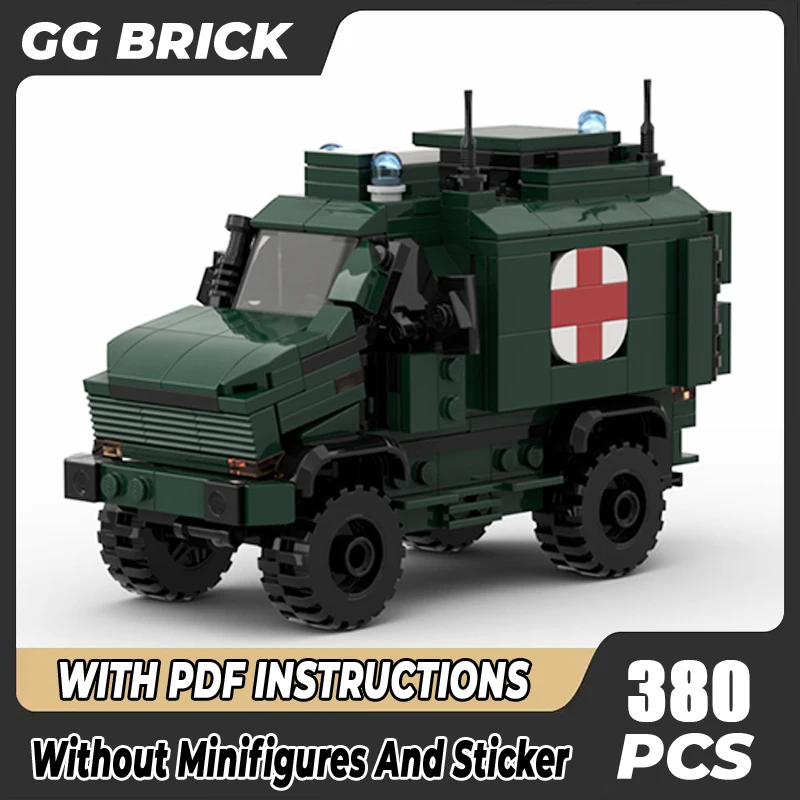 

Moc Building Bricks Military Model Dingo 2 Armored Ambulance Technology Modular Blocks Toys For DIY Assembly Brick Holiday Gifts