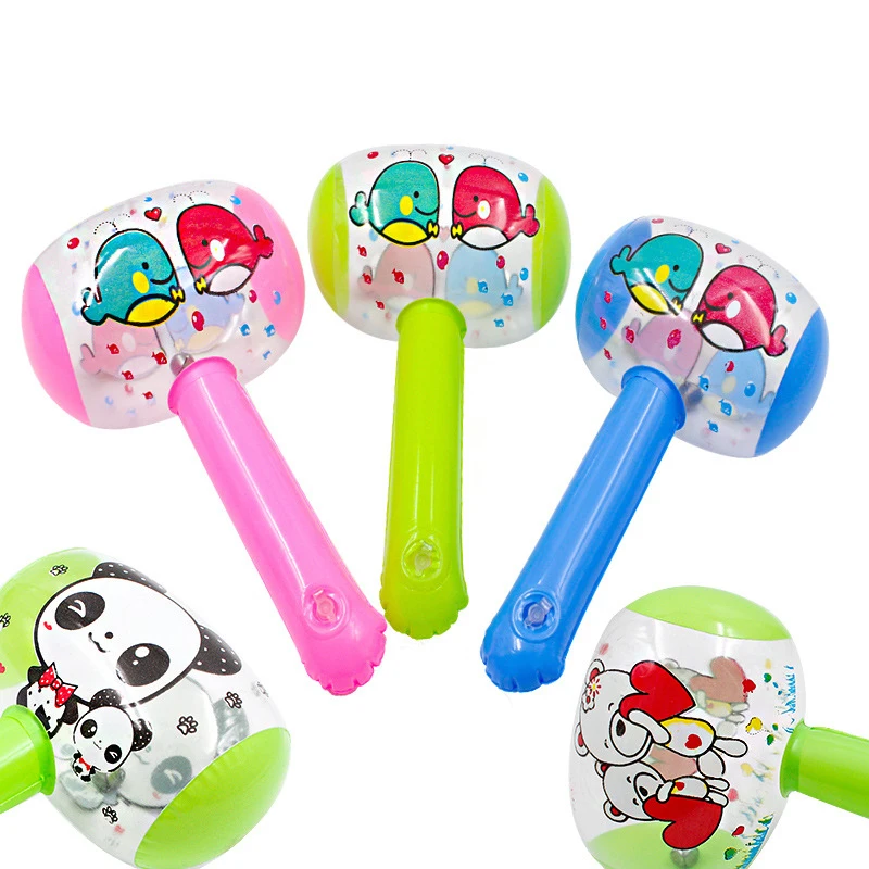 Inflatable Hammer Toys 1Pc Cute Cartoon Air With Bell Random Color Kids Children Noise Maker