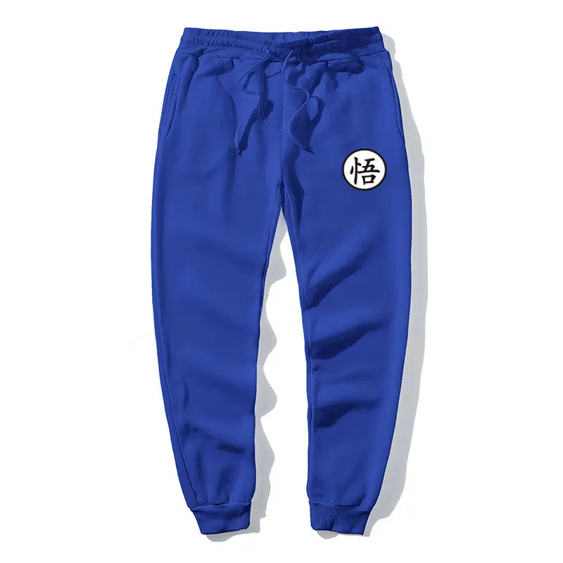Men's Sweatpants Son Goku Print Autumn Winter Fleece Warm Jogging Pants Multiple Packs Male Outdoor Casual Straight Trousers 2