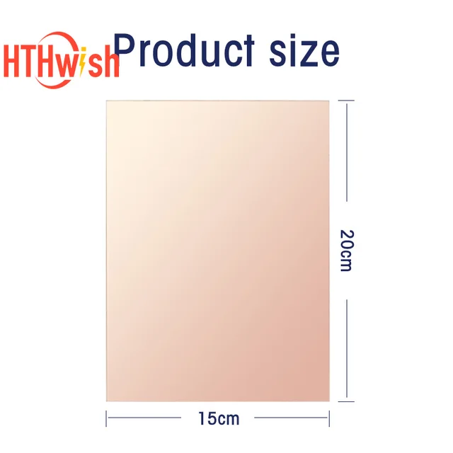 1PCS PCB FR4 15X20CM Prototype Pcb Board Glass Fiber FR4 Copper Clad Sheet 15*20CM Printed Circuit for DIY Soldering