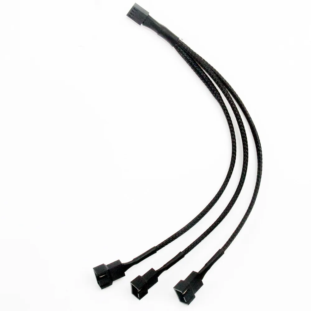 4 Pin Y Splitter Cable 4 Pin PWM Female to 3/4 Motherboard CPU Fan PC Case Fan Extension Adapter Cable Cooling Accessory pwm fan expansion cable pwm fan cable