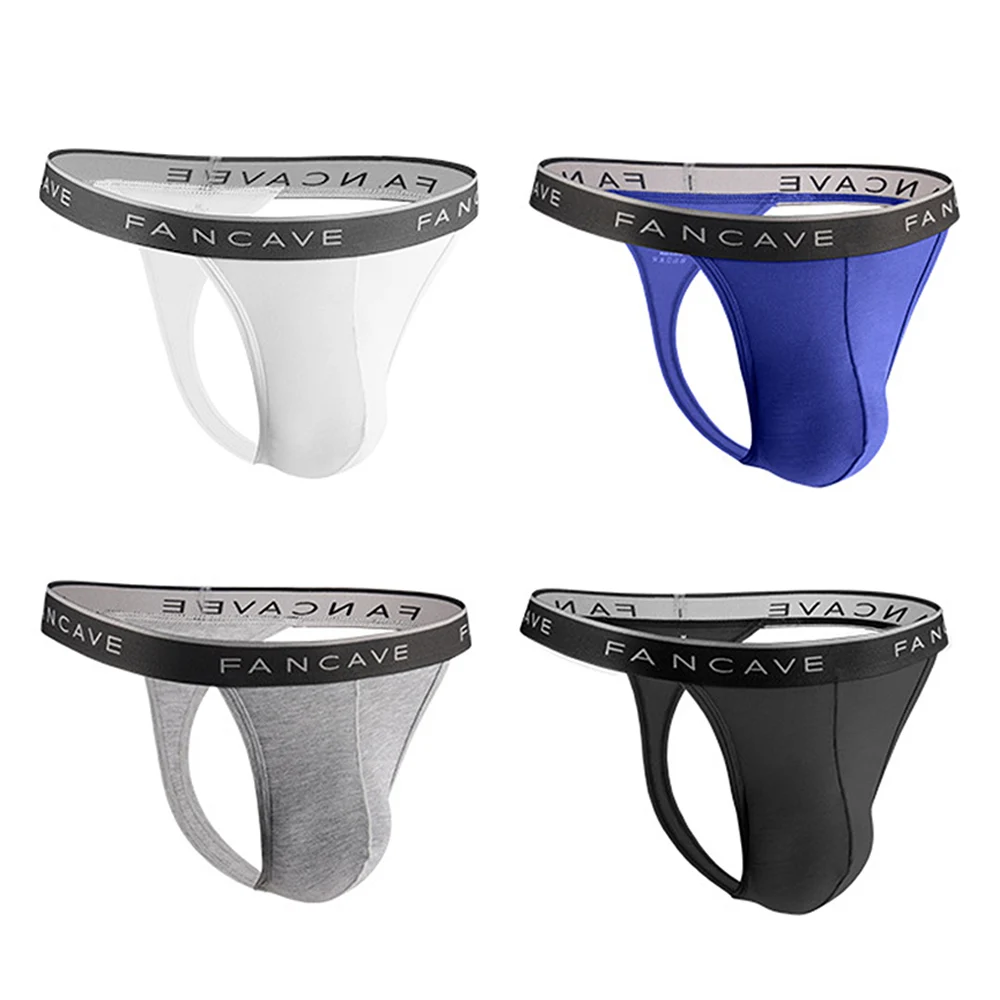 Description Picture 5 of itemMen's Sexy Sports Fitness Thongs Lingerie Modal Letter Thin Low Waist T-back Brief Male Summer Breathable Thong Triangle Knicker