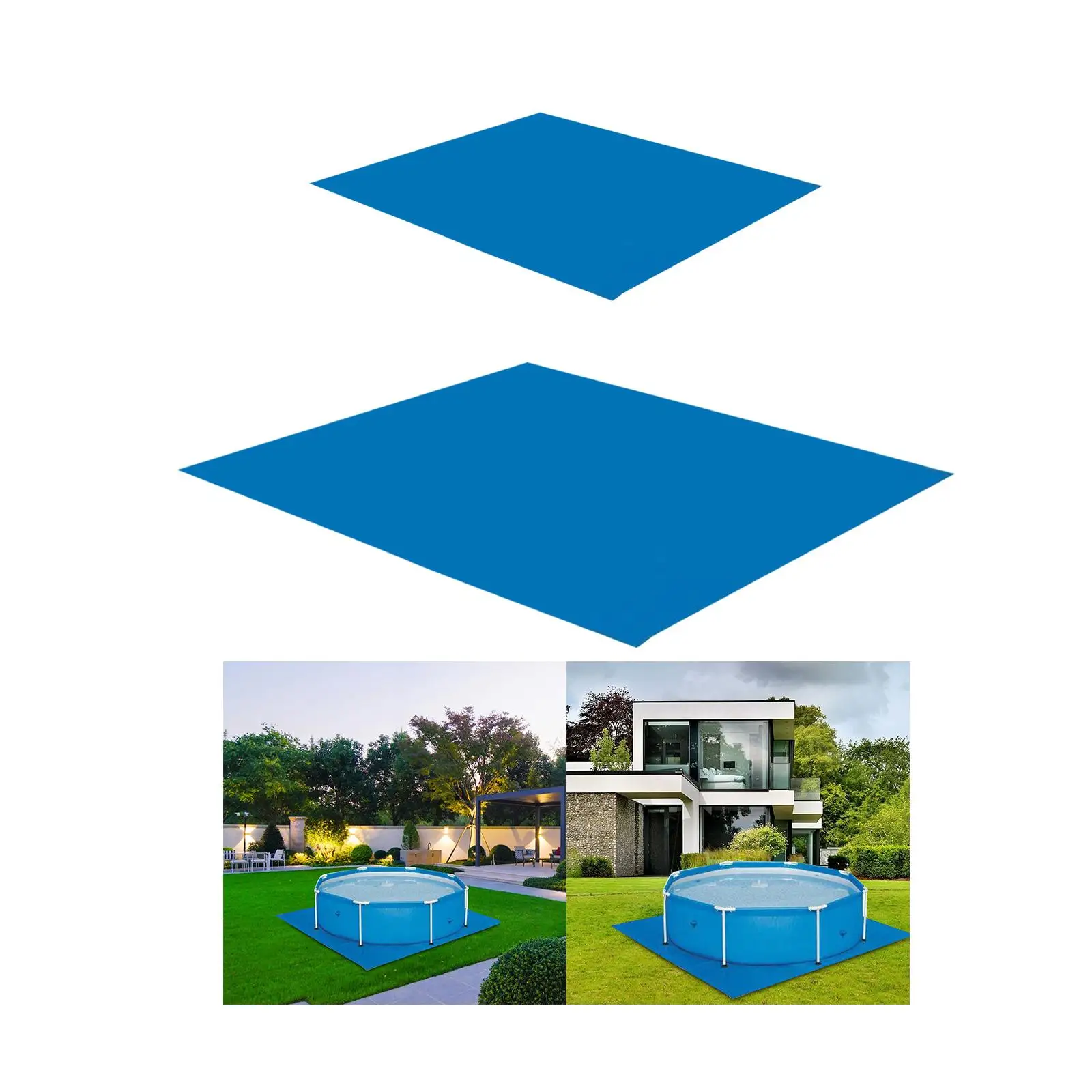

Square Pool Ground Cloth above Ground Swimming Pool Pad