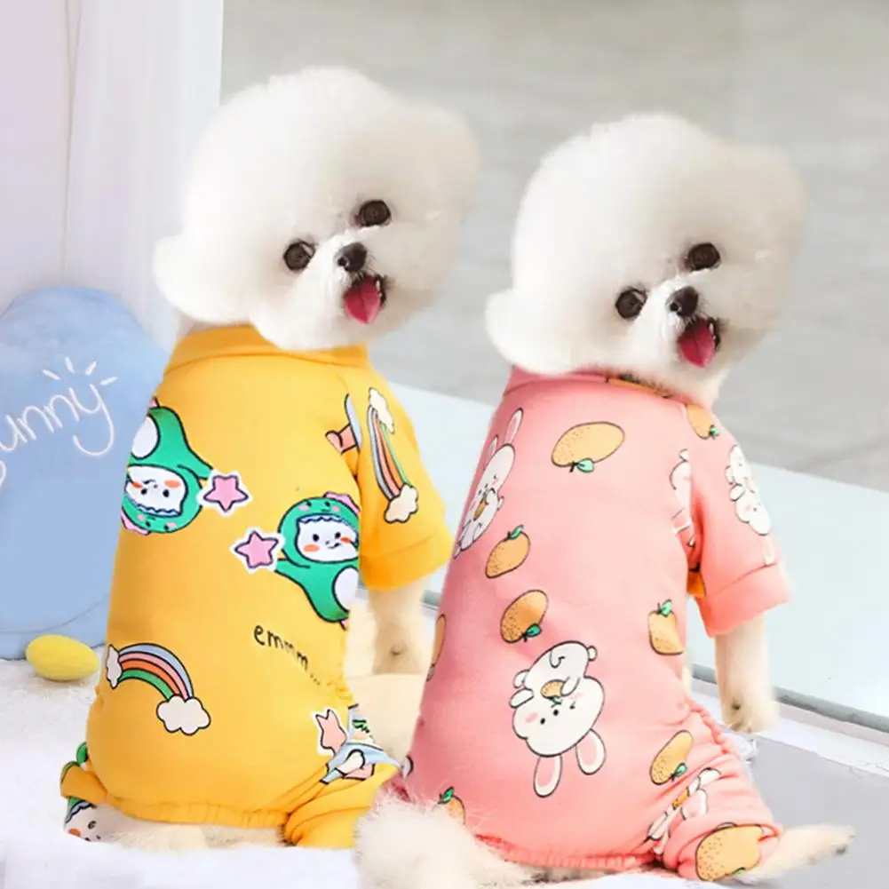애완견 4 다리 옷 세련되고 따뜻한 에어컨 강아지 잠옷 복장, 고양이 소형 중형 개