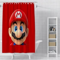 For-M Marios Shower Curtain Waterproof Polyester Fabric Paint Colorful Bath Curtains Home Bathroom Decor Curtain With Hook 2