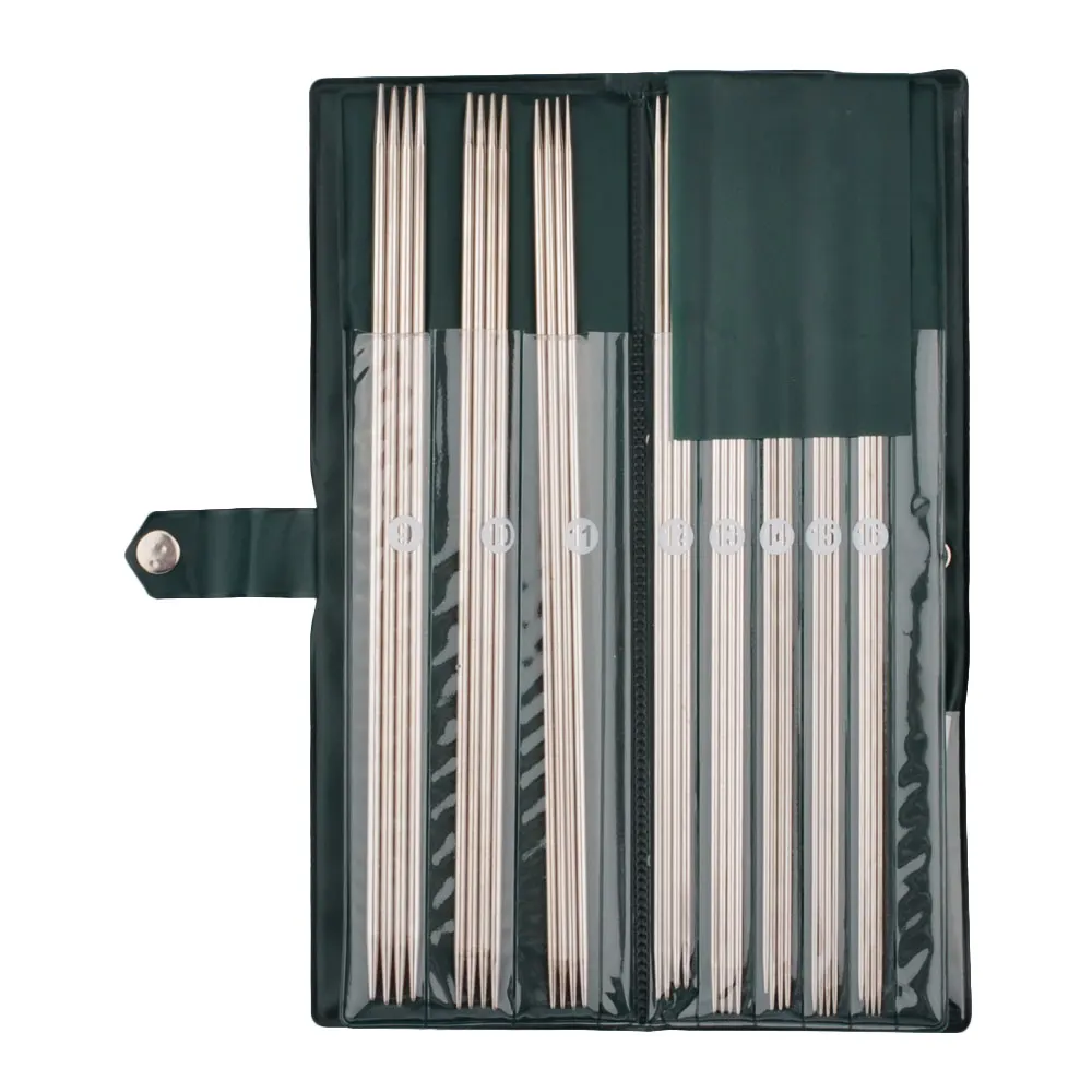 11 Sizes Stainless Steel Circular Knitting Needles Straight Needle Kit Yarn Weave Craft DIY Set with Bag 43/65/80/100cm Length