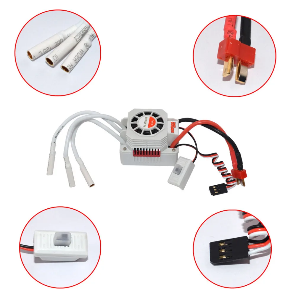 Platinum Waterproof 3650 3900KV 4300KV 5200KV Brushless Motor with 60A ESC Kit for 1/10 RC Car Truck Toy brushless motor