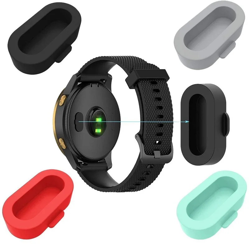 Protector de pantalla de vidrio templado para reloj inteligente Garmin Swim  2, cubierta antipolvo con enchufe para puerto de carga, 3 + 2 unidades