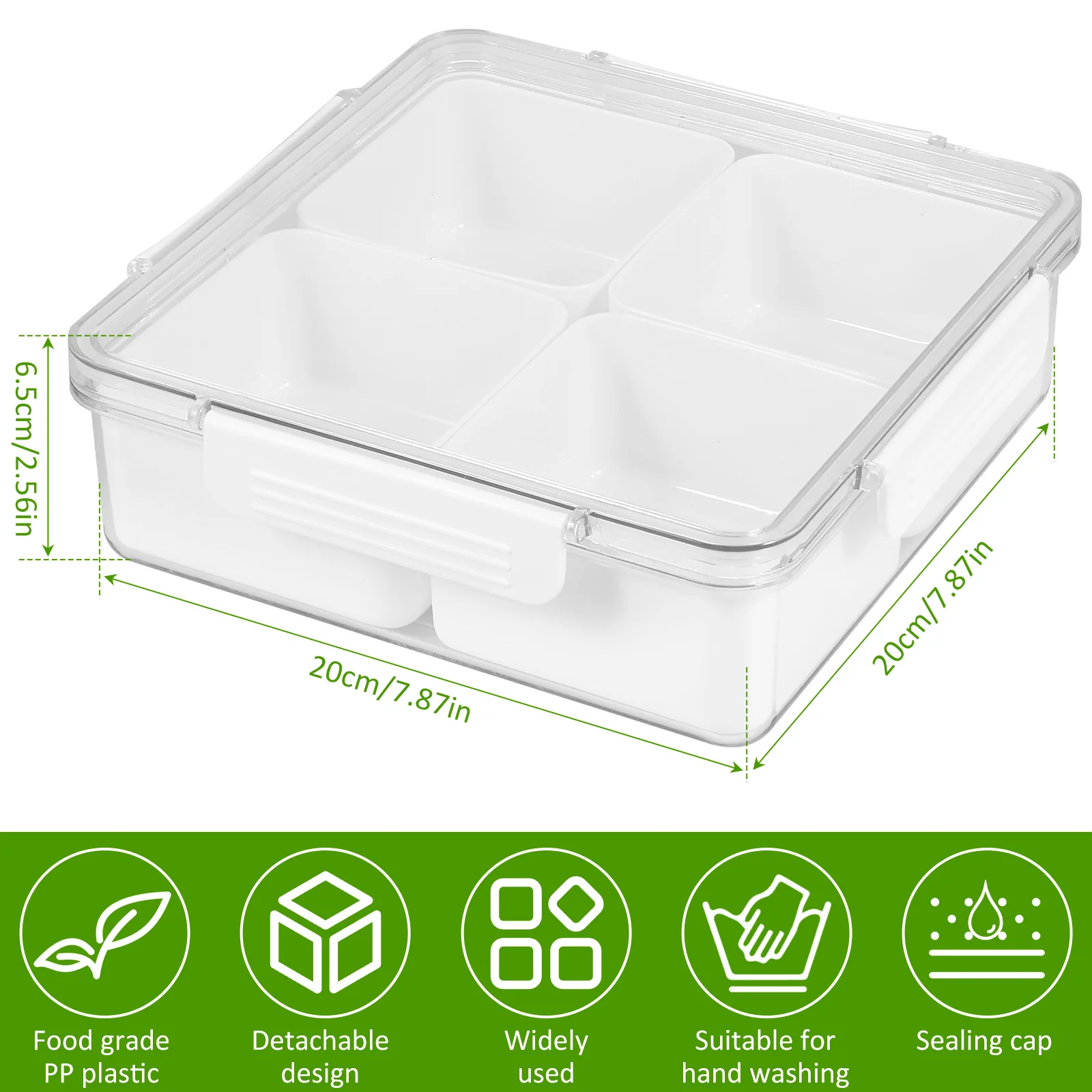 Round Divided Plastic Food Containers