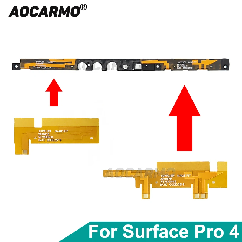 Aocarmo para Microsoft Surface Pro Pro4 1724 Wifi Antena de Sinal Cabo Flexível Suporte da Câmera Quadro Plástico Peça Substituição