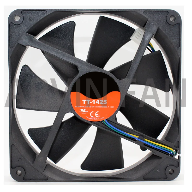 

Brand New Original Tt HA1425M12SB-Z 14cm 14025 12V 0.36A 4 Lines Pwm Computer Chassis Power Cooling Fan