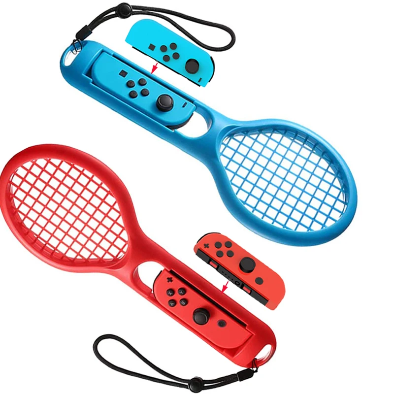 Dropshipingracchetta Da Tennis Per Nintendo Switch Joy-Con Controller Accessori Gioco Mario Tennis Aces Blu E Rosso Nuovo