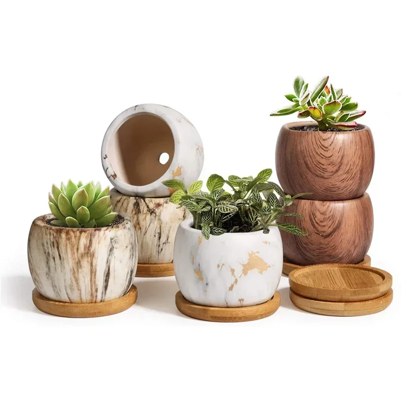Nordic Ceramic Succulent Vase - Elegant Home and Office Decor