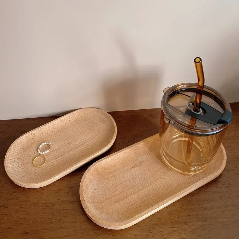 Japanese Wooden Tray Decorations for Storing Modern, Simple, and High-end Entrance Tea Table Decorations 4