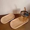 Japanese Wooden Tray Decorations for Storing Modern, Simple, and High-end Entrance Tea Table Decorations 4