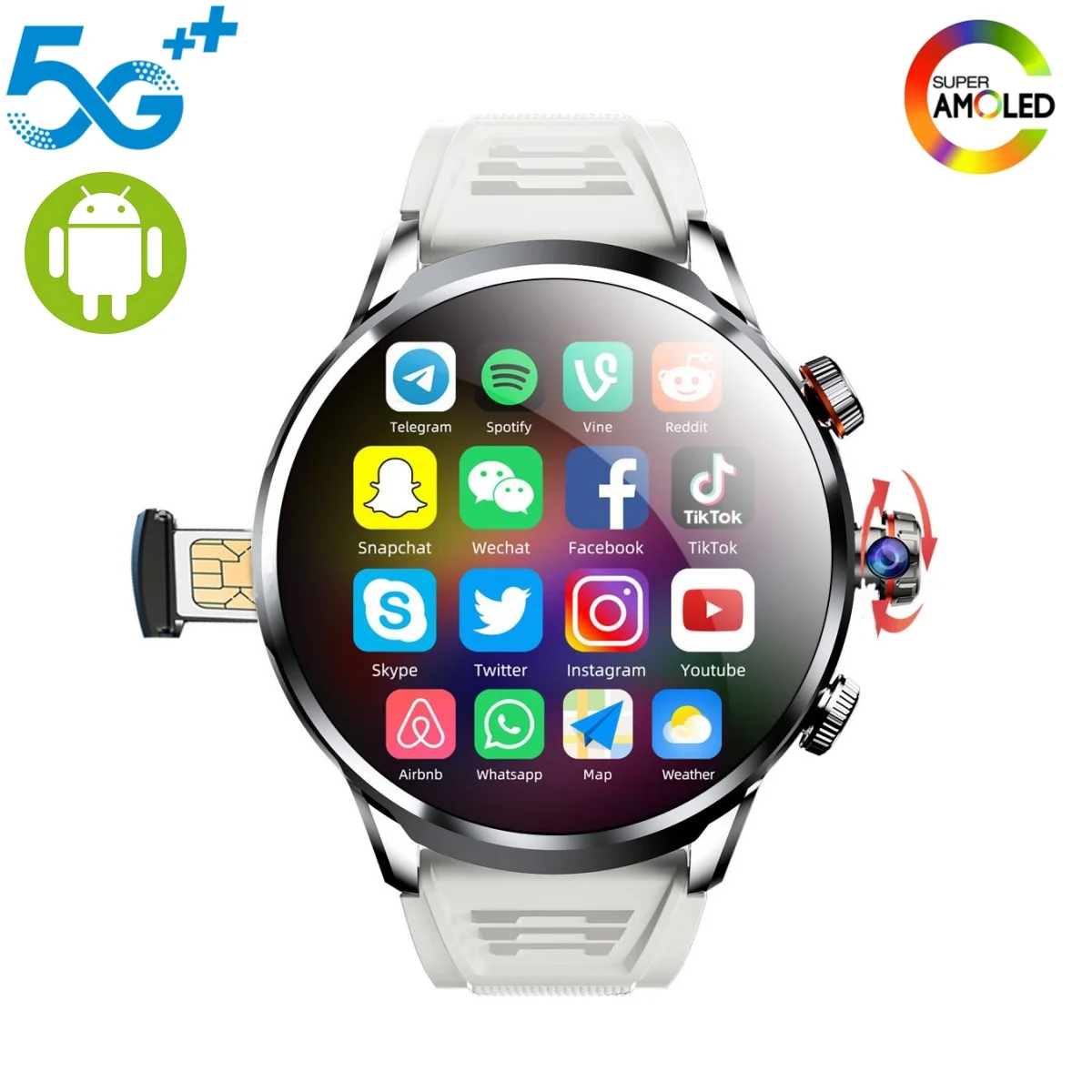 Goldenspike H18 Pro Smartwatch 5G Smart Watch With 190° Rotary