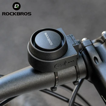 ROCKBROS Campanello per bicicletta Tipo-C Vibrazione Antifurto Allarme bici elettrica Corno con sistema di allarme di sicurezza con telecomando wireless