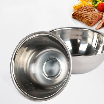 Ciotola per mescolare in scala Ciotola per frusta in acciaio inossidabile per impasto Insalata Cottura Contenitore per dolci Forniture da cucina 16 cm/20 cm/22 cm 1