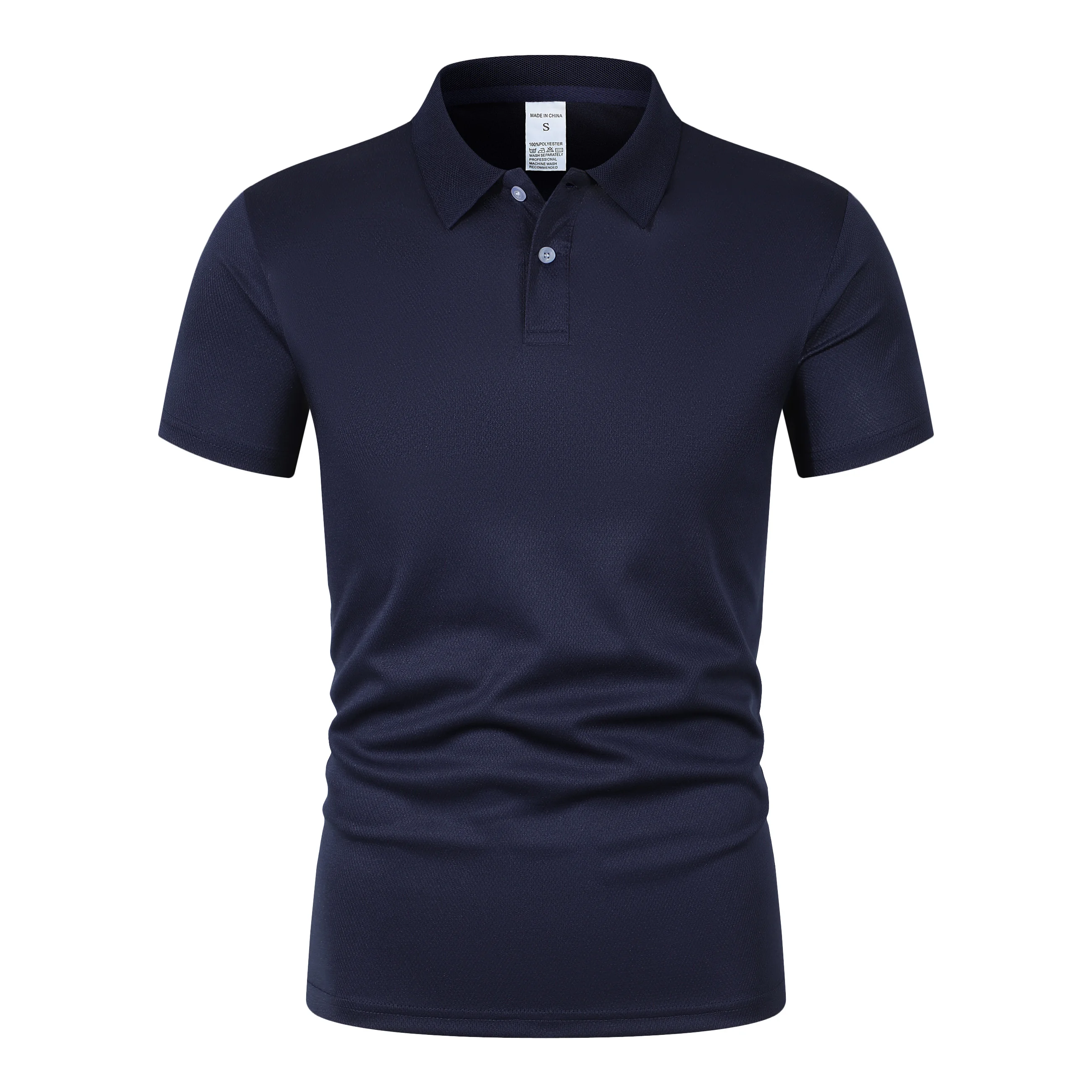 Solid color polo shirt ultra-light men's quick-drying breathable sweat-wicking shirt suitable for fitness gym and running 6