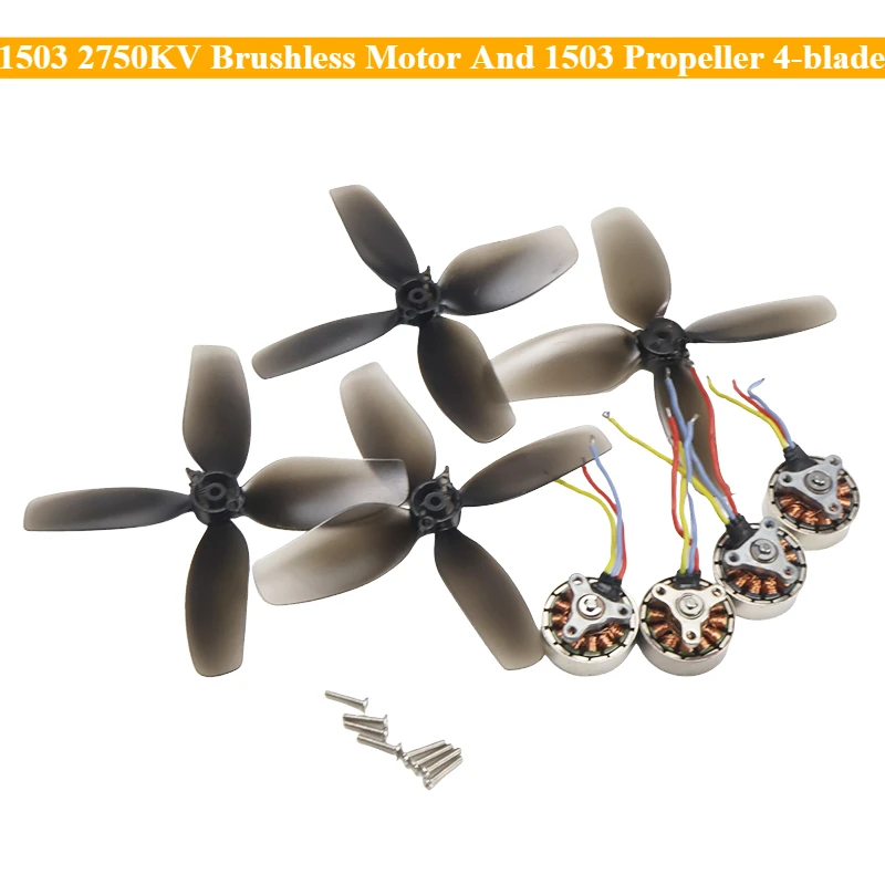 Neue 4 Stücke 1503 2750KV Bürstenlosen Motor mit 1503 Propeller 4-blatt für FPV Racing Drone QuadcopterRC Elektromotor 4 Achsen Erweitern