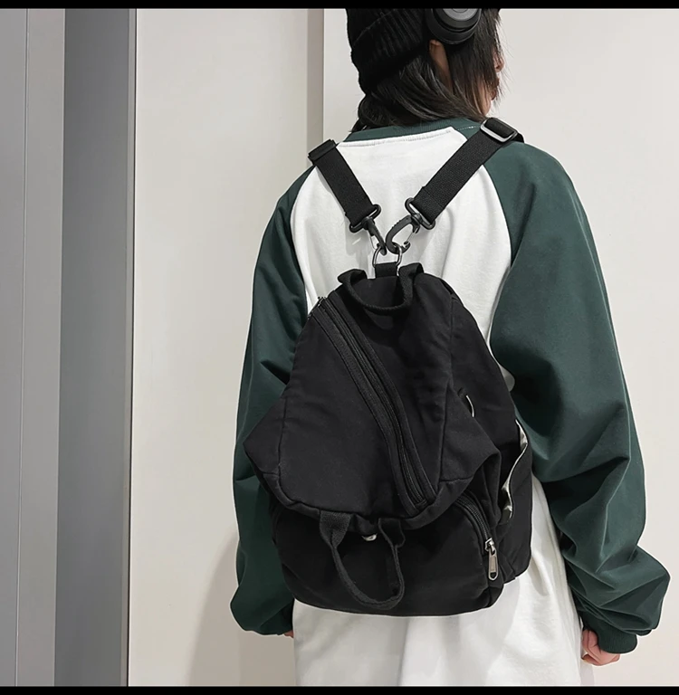 Small Canvas Fashion Backpack 2022 New Multi-function Bags Young Girl Casual Travel For Teenage Girls Solid Color Korean Style awesome stylish backpacks