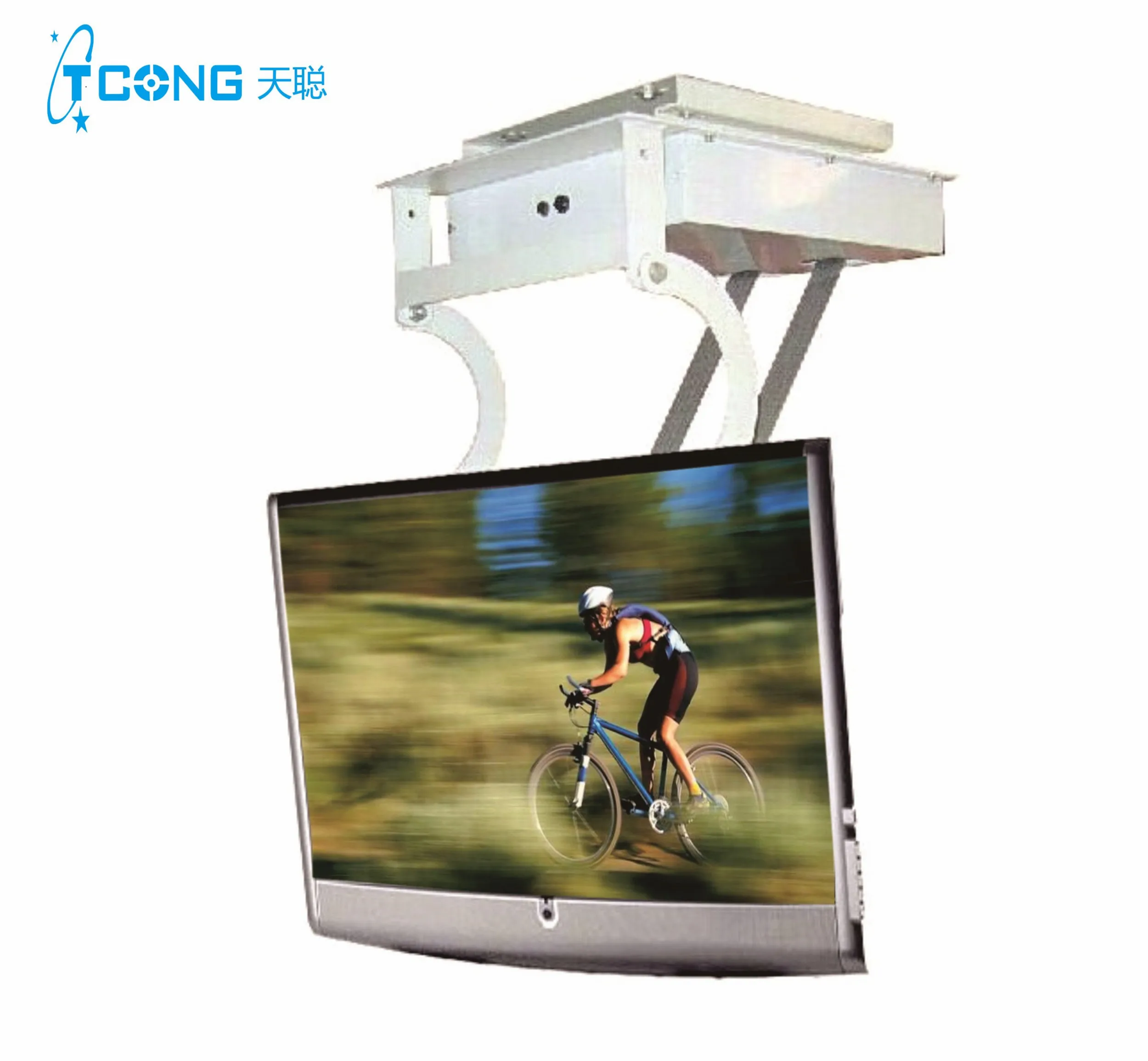 

32-75" TV Ceiling Mount 180 Degree Full Motion LCD LED TV Roof Mount Bracket Holder with Remote Control & APP Control