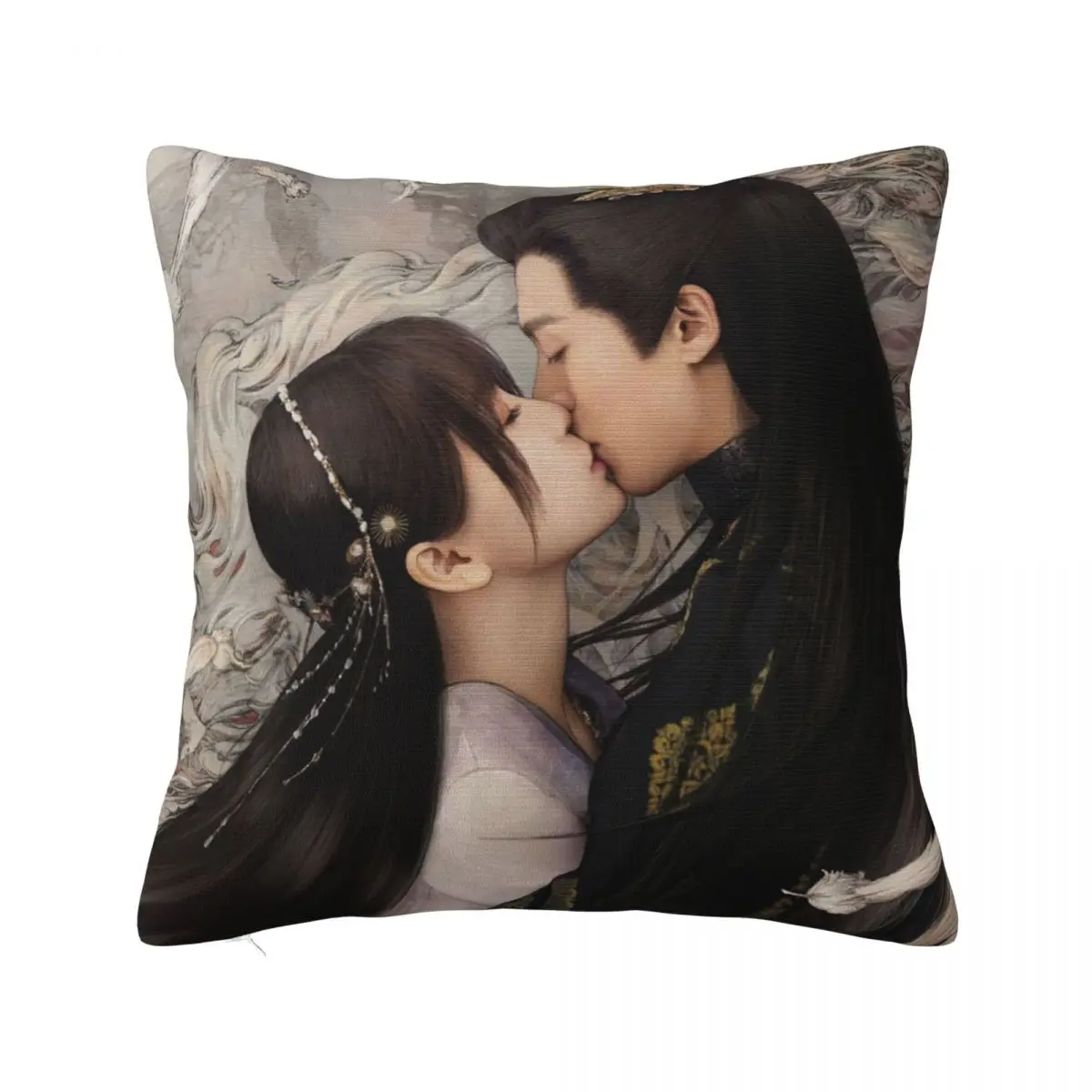 

Love Between Fairy And Devil Pillowcase Soft Polyester Cushion Cover 2022 Hot Tv Cang Lan Jue Throw Pillow Case Cover Square 18"