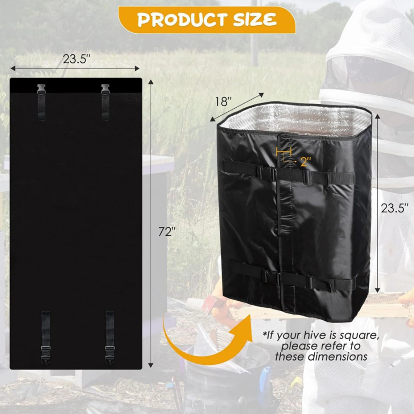 Winter Bee Hive Wrap Protection Cover Outdoor Garden Beehive Insulated Cover Reusable Windproof Beekeeper Equipment Coldproof