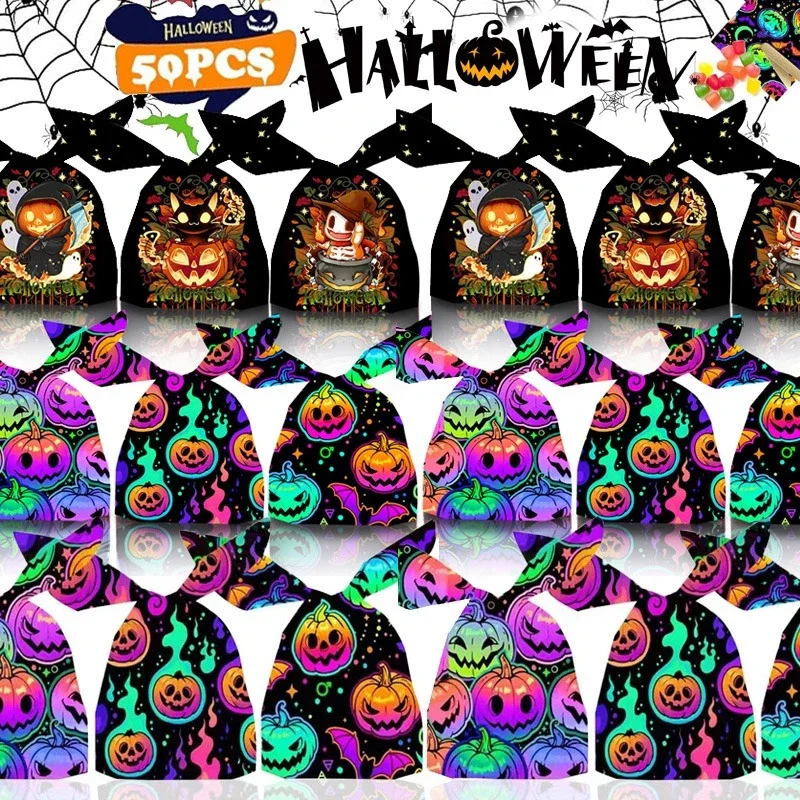 Halloween Geschenk beutel Cartoon beängstigend Schädel Hasen ohr Plastik paket Süßes oder Saures Beutel Kürbis Snack Geschenk beutel festliche Lieferungen