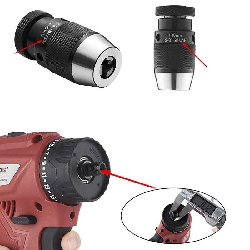 16UNF 20UNF 24UNF Thread Dril Chuck Collet Chuck 3/8-24UNF 1-16 5/8-16UNF Keyless Self-tightening Drilling Machine