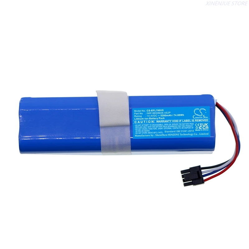 Glaxcidy Batteria per Eufy Robovac L70 Hybrid, T2190, T2190G21, Eufy 360 S9 Eufy 360 X90 Eufy 360 X95 Robot Aspirapolvere, INR18650M26-4S2P [14.4V/6500mAh
