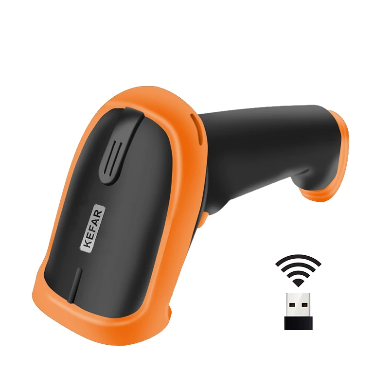 KEFAR KR-S8 Wireless 2D Barcode Scanner 2.4G Transmiision Automatic Barcode Reader Handheld Bar Code Scanner USB Receiver barcode scanner