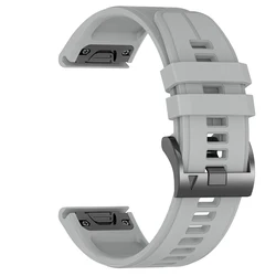 Quick Release Silicone Watch Band - 22mm/26mm, Official Strap for QuickFit 22mm (Grey)