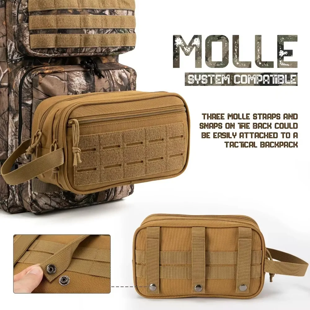 Enhanced Tactical Toiletry Bag - Versatile Travel Hygiene and Shaving Organizer