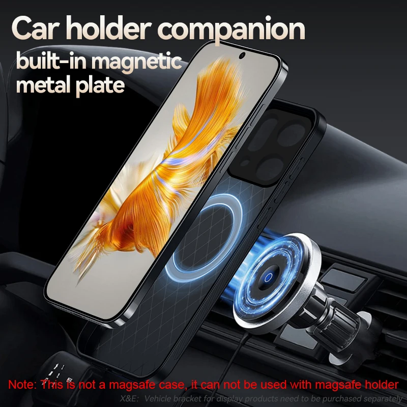 Ultra-Thin Drop-Proof Phone Case with Magnetic PU Leather & TPU Edge and Camera Protection