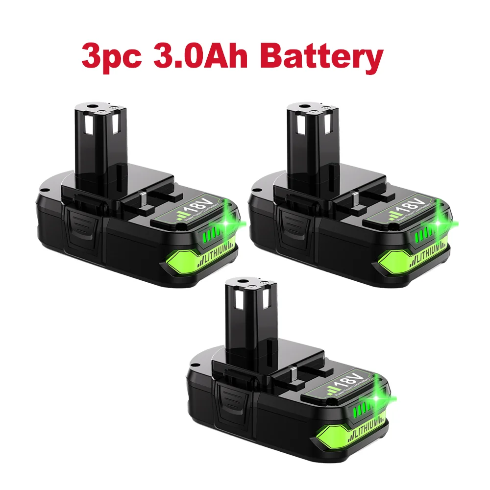 18V 5,0 Ah Lithium-ionen Ersetzen Werkzeug Akku für Ryobi P108 P107 P106 P105 ak