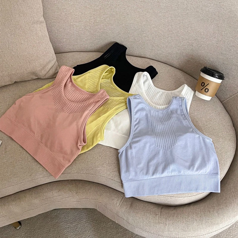Women Sports Bras Yoga Top Vest Shockproof Quick-drying Yoga Gym Running Fitness Underwear Seamless Sportswear