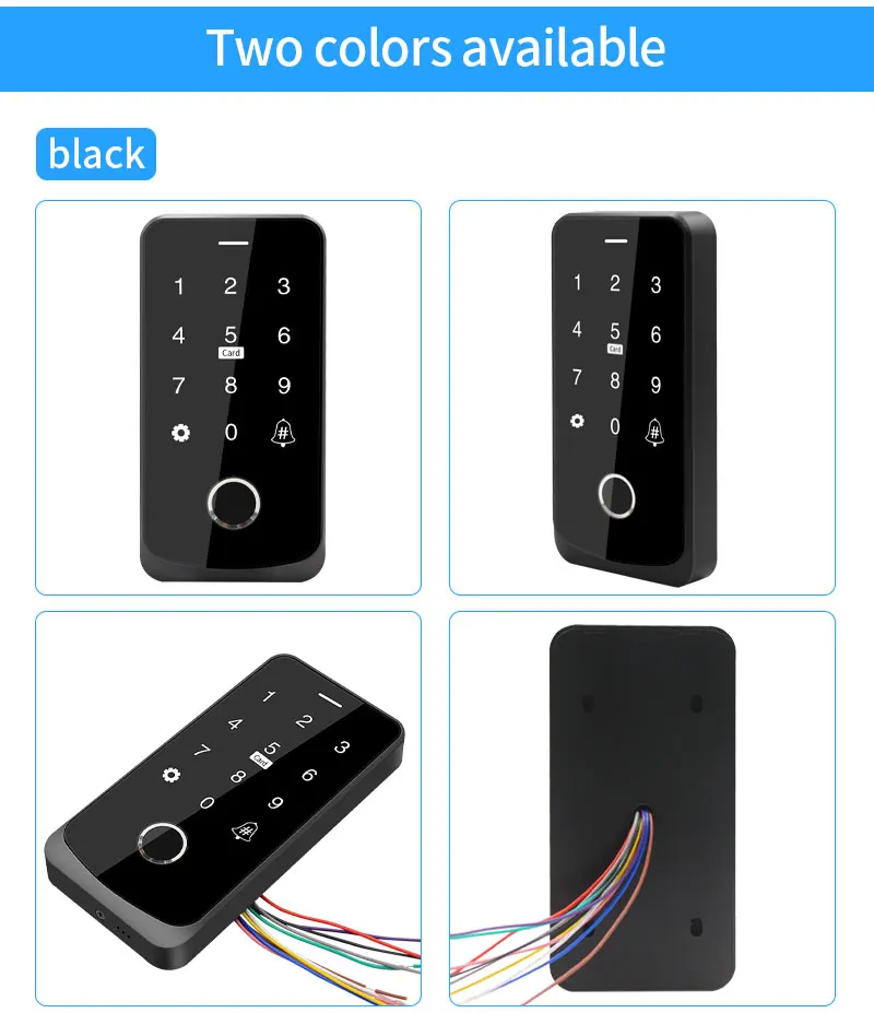 Waterproof Bluetooth Tuya APP Fingerprint Access Controller Standalone RFID Keyb