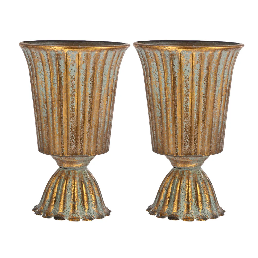 

Iron Wrought Vases Artificial Flower Containers Office Desktop Decorations