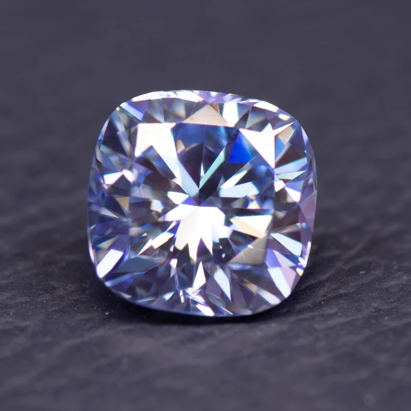 Moissanite Stone Cushion Cut Color Lavanda Lab Grown Diamond Per Orecchini Con Anelli Di Gioielli Avanzati Che Fanno Con Certificato Gra