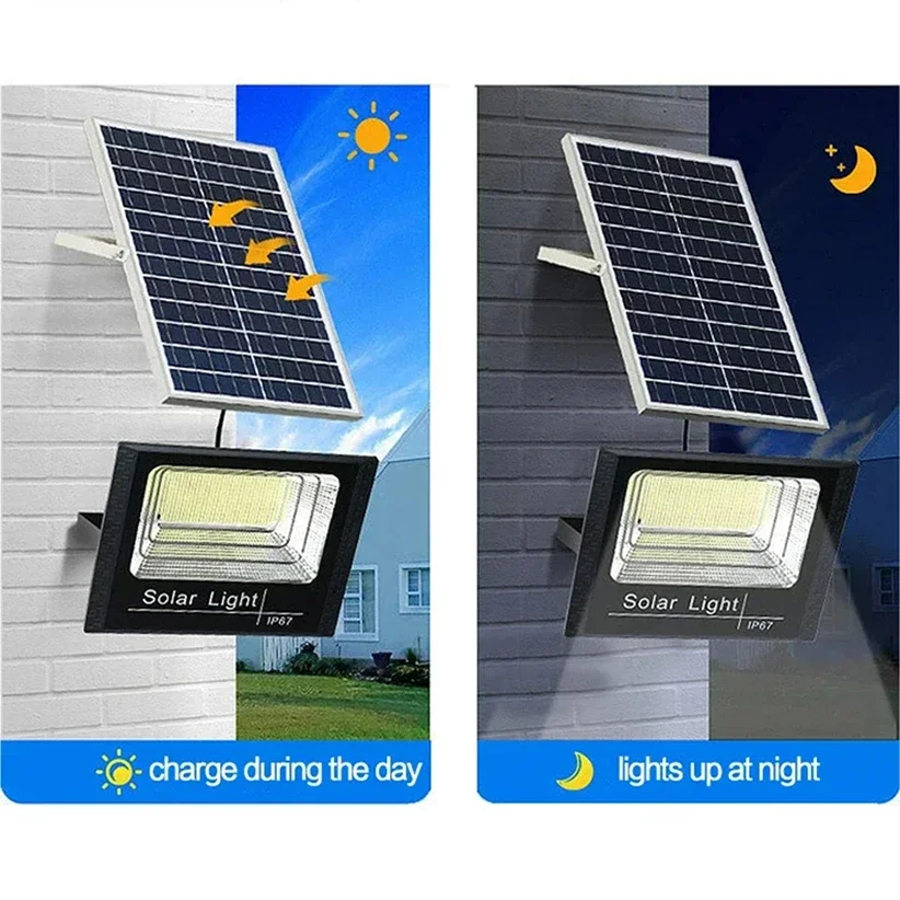 Solar Outdoor Lamp Solar Lights LED Lamp Outdoor Waterproof Floodlight Panel Solar Lighting Foco Led Spotlights Wall Garden Powere Sun Light