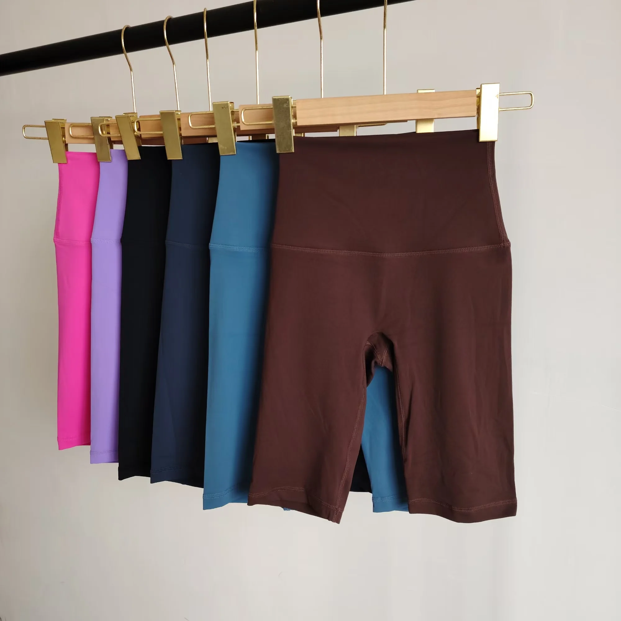 Solid Color Yoga Shorts Gym High Waist Women's Sports Tight Shorts Running Exercise Riding Pants Fashion Hot Girl Fitness Pants