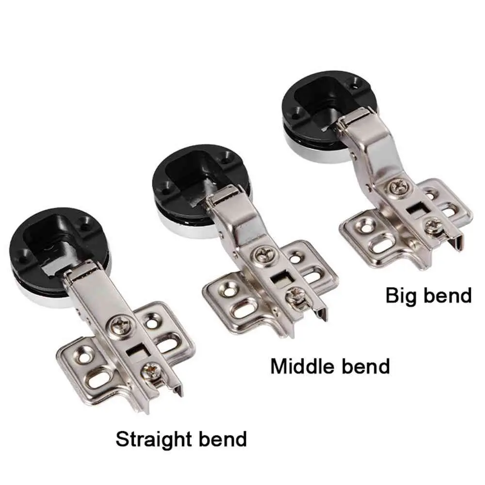 2Pcs Opening 26mm Glass Door Hinge For Cabinet Door Display Wine Cabinet Door Damping Hinge Ordinary Hinge