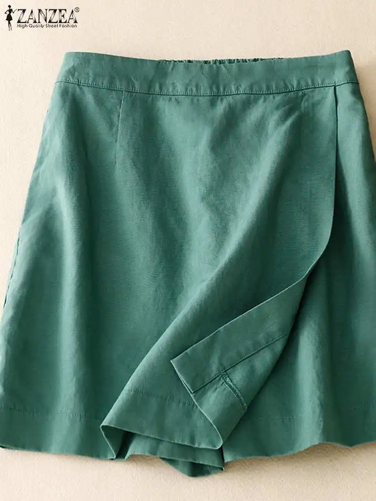 Polyester Summer Sports Shorts for Women Elastic Waist Casual